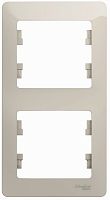 Рамка вертикальная Systeme Electric Glossa 2-м. молочный картинка
